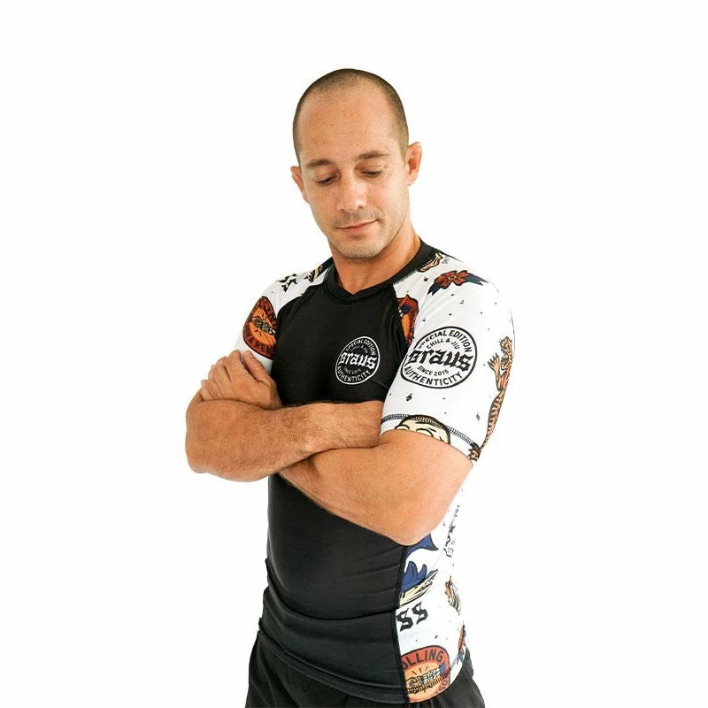 Gis Braus Mens Chill & Jiu Rash Guard – Short Sleeve 3 Gis Braus Mens Chill & Jiu Rash Guard – Short Sleeve