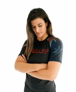 Braus Women’s Rash Guard Short Sleeve – Flags