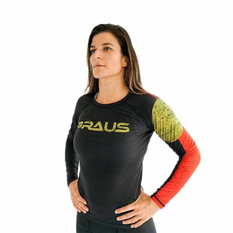 Braus Women’s Rash Guard Long Sleeve – Flags 11 Braus Women’s Rash Guard Long Sleeve – Flags