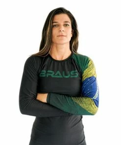 Braus Women’s Rash Guard Long Sleeve – Flags 15 Braus Women’s Rash Guard Long Sleeve – Flags