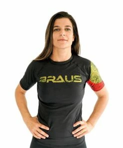 Braus Women’s Rash Guard Short Sleeve – Flags