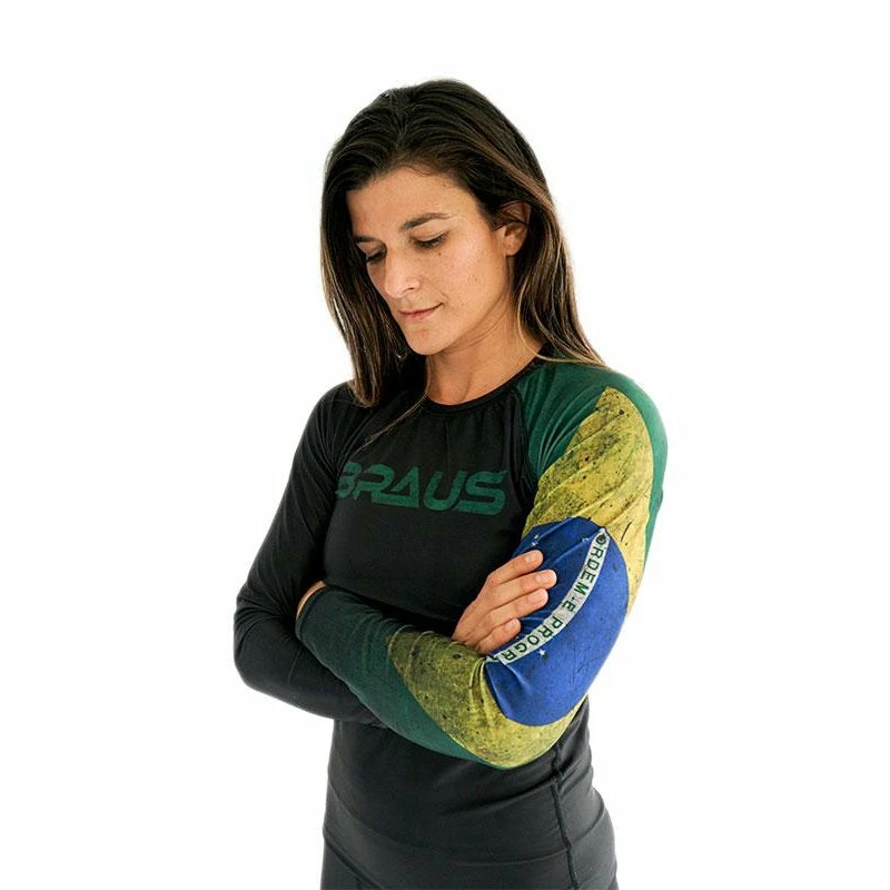 Braus Women’s Rash Guard Long Sleeve – Flags 3 Braus Women’s Rash Guard Long Sleeve – Flags