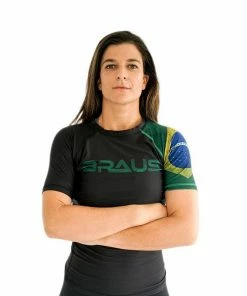 Braus Women’s Rash Guard Short Sleeve – Flags