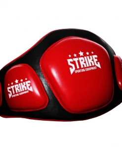 BOXING / MUAY THAI / MMA STRIKE V2 Professional JUMBO Belly Pad Guard Shield Protector MMA / Muay Thai Red/White