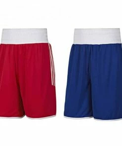 Adidas Reversible AIBA Approved Shorts Blue/Red 100% Lightweight Polyester