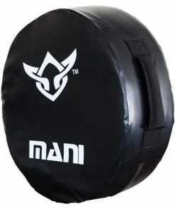 BOXING / MUAY THAI / MMA Mani Lightweight Round Kick Punch Shield Large - Black