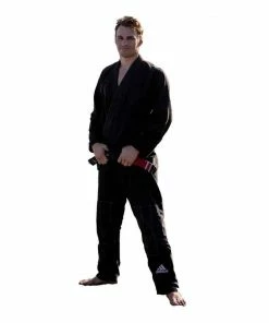 Adidas BJJ Brazilian Jiu Jitsu Uniform Gi Quest BLACK Tailored Cut Lightweight MARTIAL ARTS