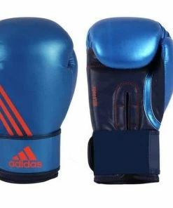 Adidas Speed 100 Boxing Gloves 10oz 12oz Metallic Blue BOXING / MUAY THAI / MMA