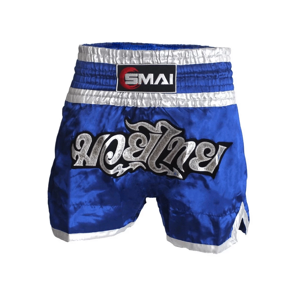 BOXING / MUAY THAI / MMA SMAI - Muay Thai Shorts V2 - Blue / Silver 3 BOXING / MUAY THAI / MMA SMAI - Muay Thai Shorts V2 - Blue / Silver