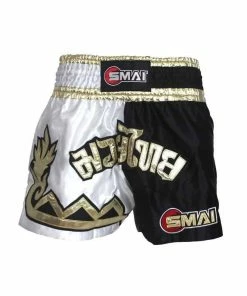 SMAI - Muay Thai Shorts V4 - Black/Gold BOXING / MUAY THAI / MMA