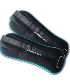 STRIKE 2kg PAIR Strap On Ankle / Wrist Weights Easy Comfortable Adjustable