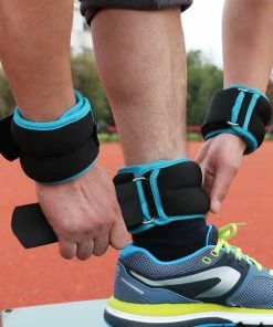 STRIKE 2kg PAIR Strap On Ankle / Wrist Weights Easy Comfortable Adjustable