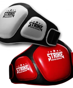 BOXING / MUAY THAI / MMA STRIKE V2 Professional JUMBO Belly Pad Guard Shield Protector MMA / Muay Thai Red/White