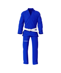 STRIKE 100% Cotton BJJ Gi W/ Ripstop Pants Black/Blue/White +FREE White Belt MARTIAL ARTS 13 STRIKE 100% Cotton BJJ Gi W/ Ripstop Pants Black/Blue/White +FREE White Belt MARTIAL ARTS
