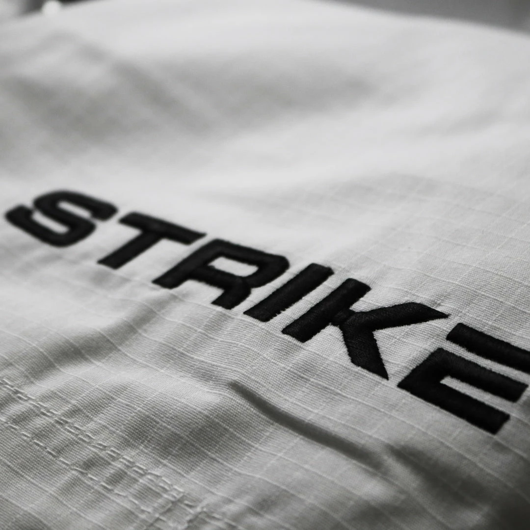 STRIKE 100% Cotton BJJ Gi W/ Ripstop Pants Black/Blue/White +FREE White Belt MARTIAL ARTS 4 STRIKE 100% Cotton BJJ Gi W/ Ripstop Pants Black/Blue/White +FREE White Belt MARTIAL ARTS