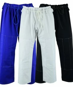 STRIKE 100% Cotton Gi Pants Fight Gear BJJ Grappling MMA UFC Jiu Jitsu Black Blue White Gis