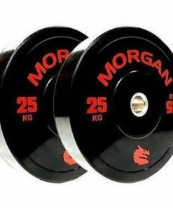 WEIGHTLIFTING MORGAN 25KG Olympic Bumper Weight Plates Gym Set (PAIR) 2x 25KG