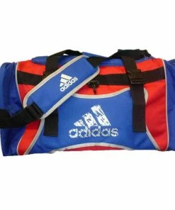 Adidas Taekwondo Gear Gym Sports Bag With Body Protector Holder Blue Red
