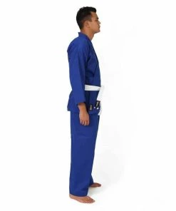 SMAI Karate Uniform 8oz Student Gi (Blue) Double Stitched + White Belt