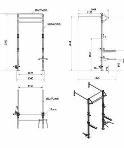 Morgan V2 6 In 1 Cross Functional Fitness Wall & Freestanding Rack CF-52-V2