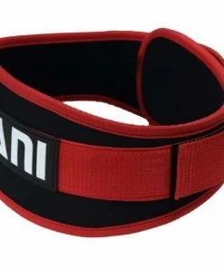WEIGHTLIFTING RED MANI 5" Weight Lifting Gym Exercise Belt Rack Support - Red / Black